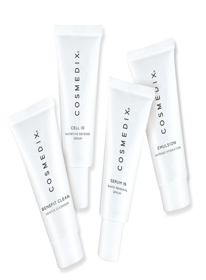 COSMEDIX Age-Defying Starter Kit Facial Skin Care Set - Includes Face Cleanser, Nutritive & Renewal Face Serum & Emulsion Intense Hydrator - Gentle Skincare for Fine Lines, Wrinkles & Dark Spots - Image 1